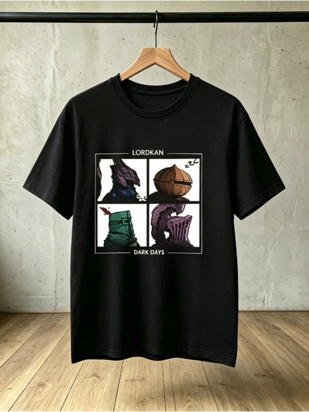 Gorillaz Dark Souls Lordran Collab Graphic Music Game Fan Gift Retro T-Shirt